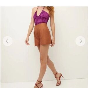 Veronica Beard Tan and Purple Tank Top